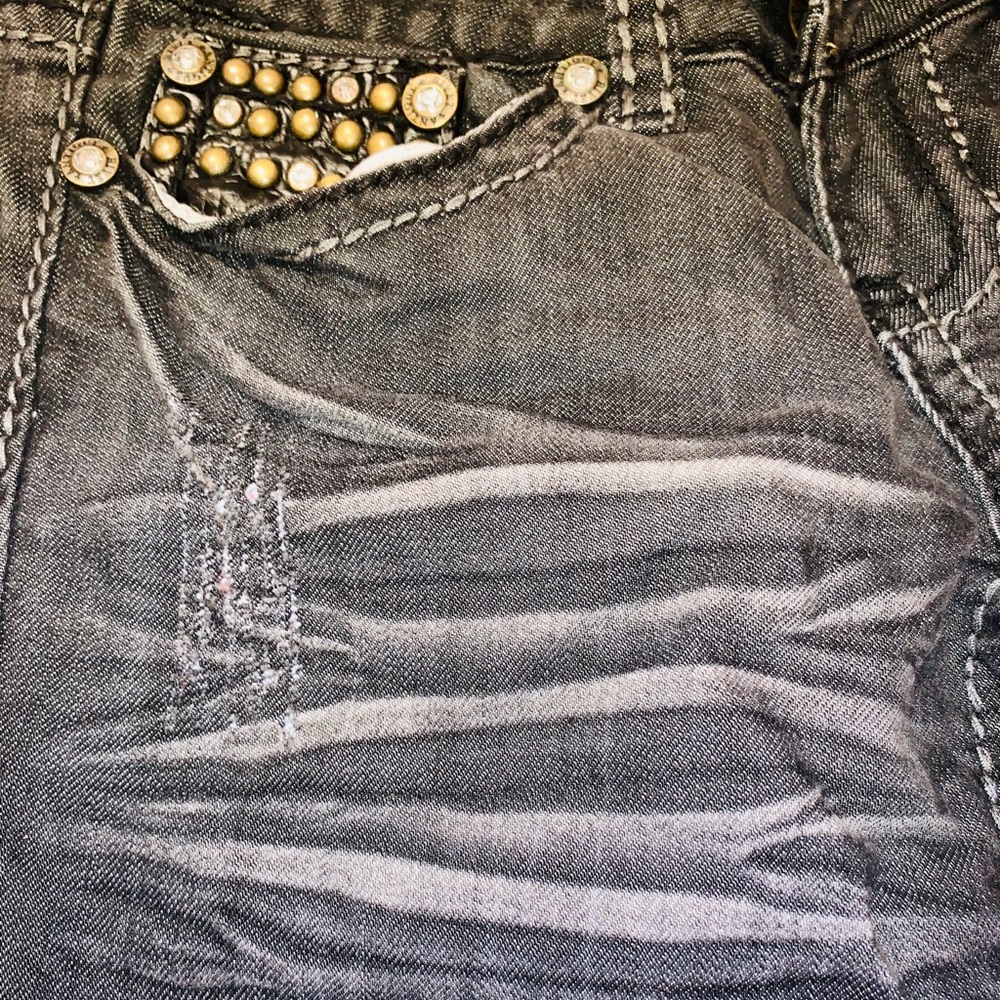 Antique Rivet Bootcut Jeans - Picture 6 of 8